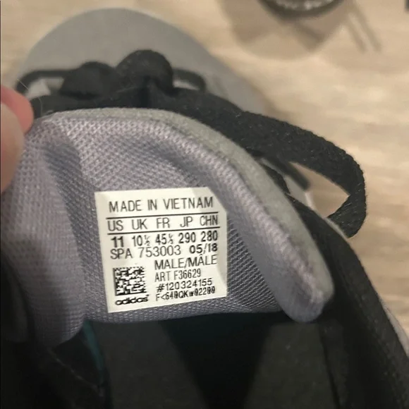 NWOT Adidas Men's Ortholite Float Black and Gray Sneakers - Picture 5 of 6